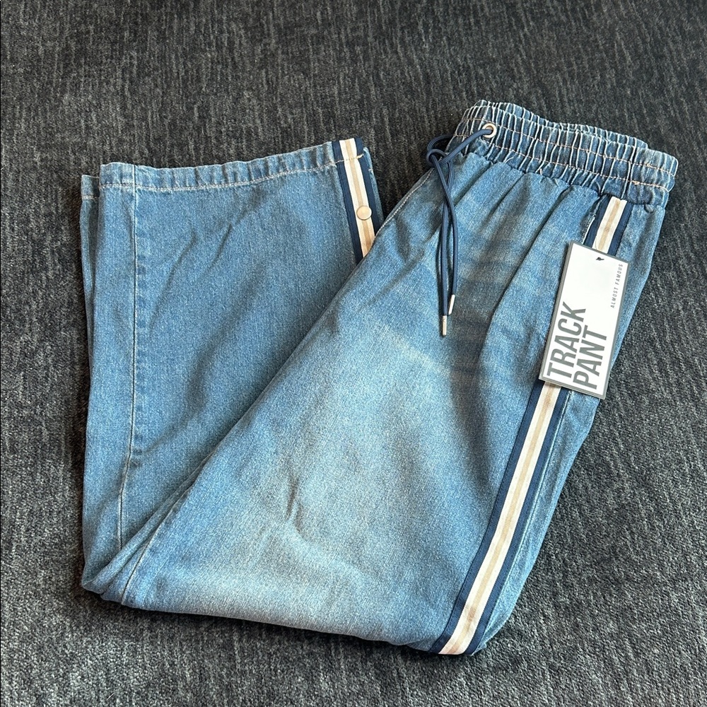 Almost Famous Light Blue Track Pant Jeans